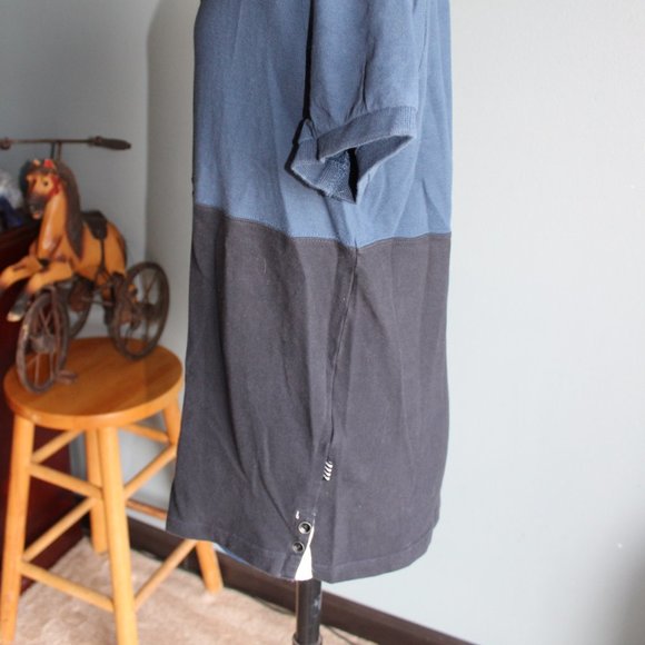 Blue/Black Short Sleeve Polo Shirt ~L~ - Picture 4 of 8
